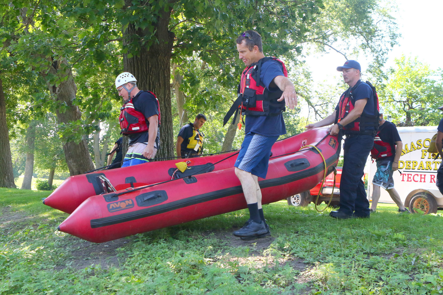 Mason City Fire Dept. water training-1